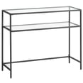 thumbnail image 1 of VASAGLE Mesa de Consola, Mesa de Entrada, Marco de Metal, Tablero de Vidrio Templado, para Salón, Entrada, Pasillo, Negro y Transparente, 1 of 5