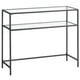 thumbnail image 1 of VASAGLE Mesa de Consola, Mesa de Entrada, Marco de Metal, Tablero de Vidrio Templado, para Salón, Entrada, Pasillo, Negro y Transparente, 1 of 5