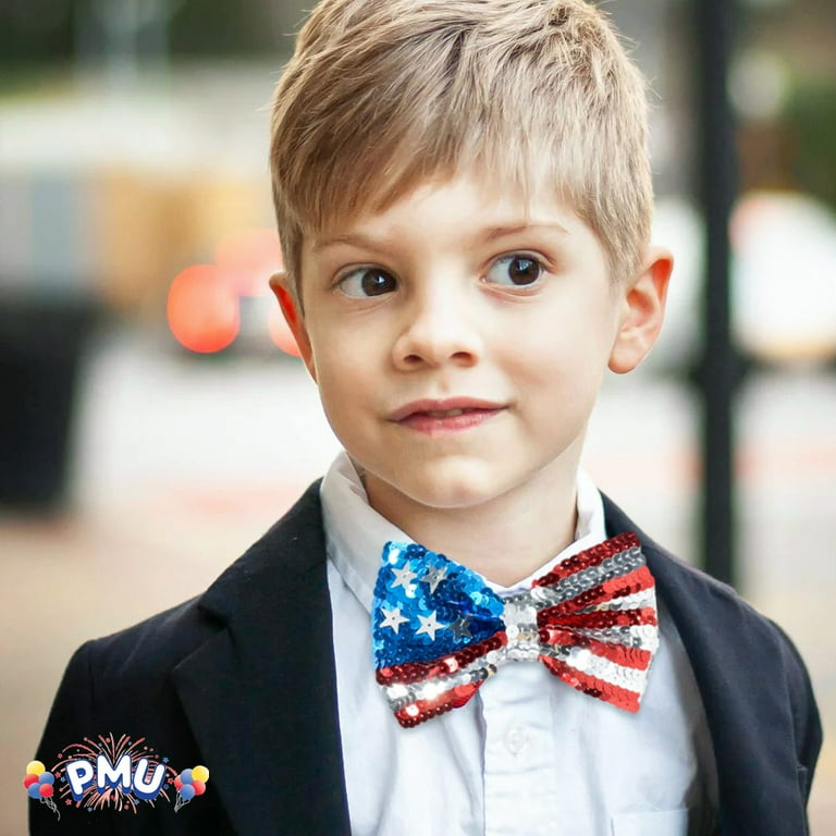 Sequin Bow Tie USA Costume Accessory Sequin Bow Tie USA Costume Accessory
