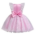 Baby Girls' Short Sleeve Dressy Toddler Children Dress Dress Flying