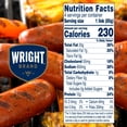 thumbnail image 6 of Wright Brand Real Wood Smoked White Cheddar & Bacon Smoked Sausage, 12 oz, 4 Count (Refrigerated), 6 of 13