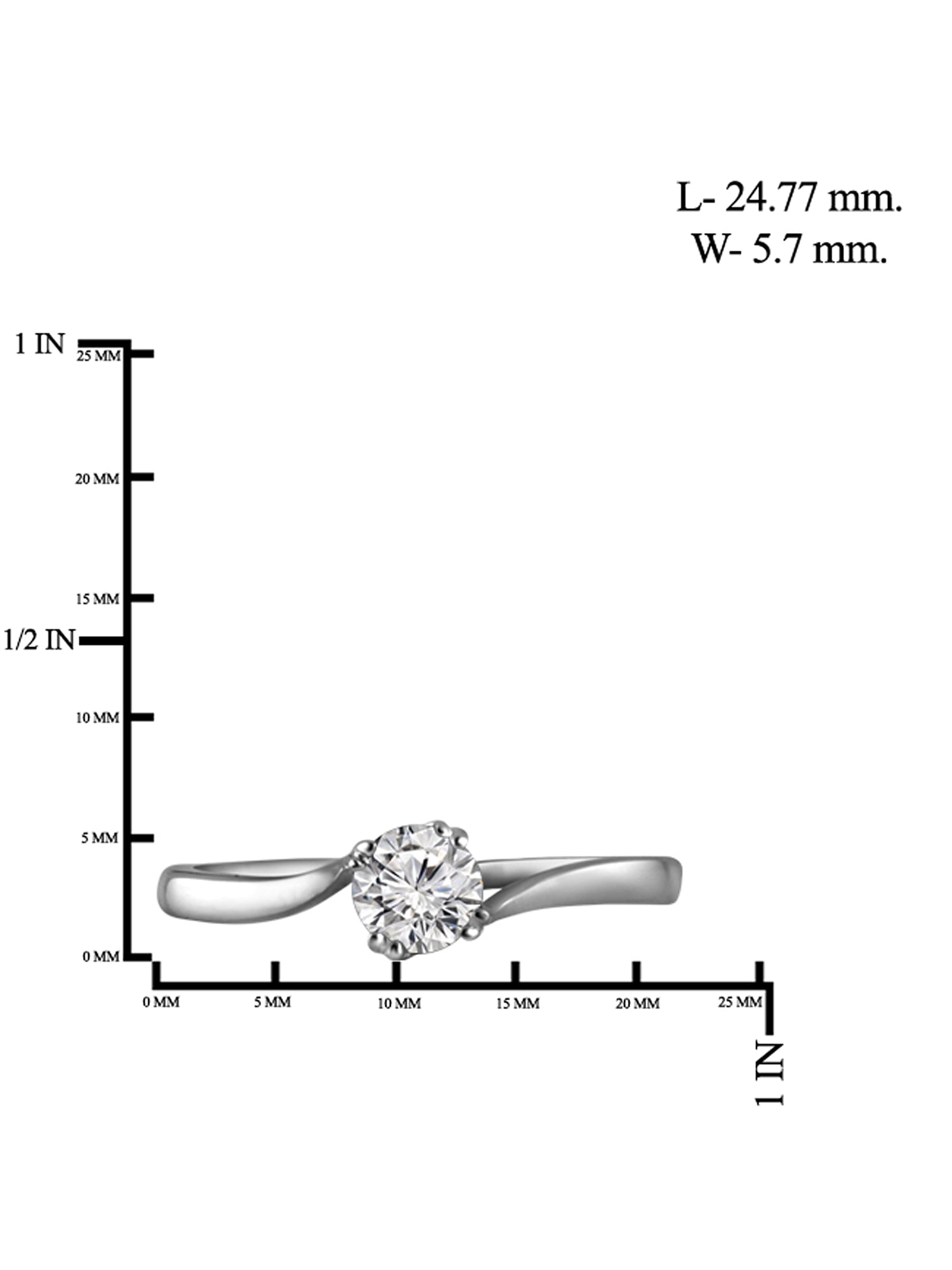 Diamonice 0.925 Sterling Silver 1.50 Carat White Cubic Zirconia Ring for Women | Cubic Zirconias for Everyday Womens Wear