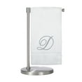 thumbnail image 2 of Monogrammed Bath Towel, Personalized Gift, 27 x 54 inches - Set of 2 - Silver Script Embroidered Towel - 100% Turkish Cotton- Soft Terry Finish - for Bathroom or Spa - Script D White, 2 of 3