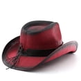 thumbnail image 6 of SRZYMJ Cowboy Hat,Cowgirl hat,Brown Cowboy Hats for Women/Mens Straw Wide with Shapeable Brim Western Cowboy Hat for Womens, 6 of 8