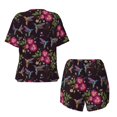 thumbnail image 5 of Picia Flowers And Humming Bird1 Pajamas Sets for Women Soft Short-Sleeved Pjs with Lounge Shorts Two Piece Sleepwear-Medium, 5 of 9