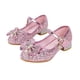 thumbnail image 3 of Zapatos de princesa para niñas, con lazo, tacones altos, zapatos de rendimiento para niñas medianas y grandes, zapatos individuales para niñas pequeñas, 3 of 5