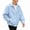 Blue, variant on Mens Half Zip Jacket Collar Coat Casual Loose With Side Pockets White Size M