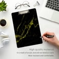 thumbnail image 2 of FMSHPON Black Gold Marble Clipboard Hardboard Wood Nursing Clip Board and Pull for Standard A4 Letter 13x9 inches, 2 of 2