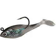 (3 pack) Crème 2 Spoiler Shad Swim Bait Lure, Black Back