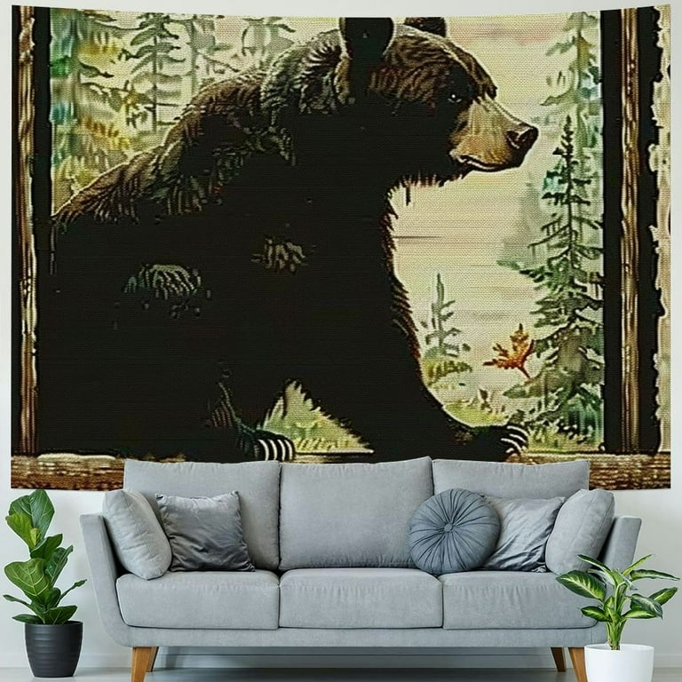 Autua Bear Tapestry Wall Hanging Graphic Tapestries Home Wall Decor for Living Room Bedroom Apartment Farmhouse Dorm 40x60inch Walmart