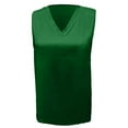 thumbnail image 3 of Lixiuxyad Summer Tanks Cami Sleeveless Tops Women Fashion Solid Satin Vest Casual V Neck Silk Sleeveless Vest(Green XL), 3 of 4