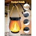 thumbnail image 5 of Gen2 Solar Lanterns Outdoor Waterproof, Solar Lantern with Dancing Flame, 2 Lighting Modes, Dual Charging USB & Solar, Solar Outdoor Lights with Rope Handle for Camp Garden Tree Tabletop Decor, 5 of 8