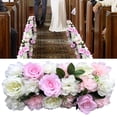 thumbnail image 2 of Décor de Panneau Mariage Route Citée Fleurs Fausses Roses Toile de Fond Douche, Blanc, 2 of 7
