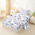 thumbnail image 2 of Castle Fairy Badminton Sport Twin Sheets 3pcs, Ball Game Bedding, White Navy,1 Fitted Sheet, 1 Flat Sheet and 1 Pillowcase, 2 of 6