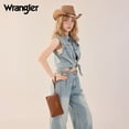 thumbnail image 6 of Wrangler Wristlet Clutch Wallet for Women Large Capacity Zipper Pouch with Detachable Wrist Strap, Brown, 6 of 7