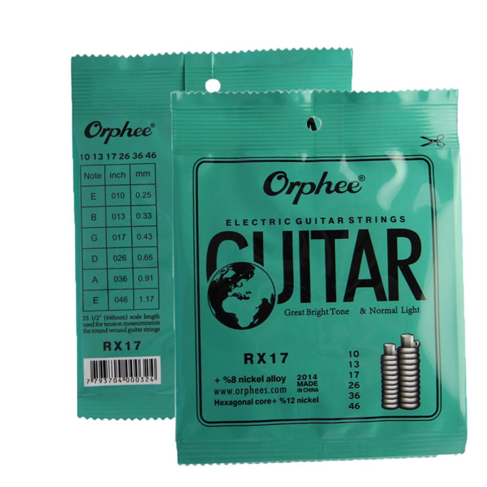 10 Set Orphee for RX Series Electric Guitar Strings Super Light 9-42,10-46,11-50