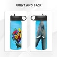 thumbnail image 3 of Goofa Elephant Trunk Couple Flowers for Insulated Kettle 18oz Water Bottle Insulated Tumbler with Handle & Flip Straw - Fits in Cup Holder, Leak Resistant Tumbler, 3 of 8