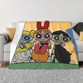 thumbnail image 1 of Manta de franela de Las Chicas Superpoderosas, suave, cálida y cómoda, para sofá, cama, oficina, cálidas mantas de felpa para todas las estaciones, manta de microfibra ultra suave, 1 of 8