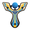 Racing Blue, variant on Mighty Fun Mischief Maker Racing Wooden Slingshot Toy with Soft Foam Balls