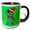 Black/White, variant on 3drose, Santa Paws Cute Grey Scottish Fold Cat - Green, 15oz Mug