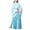 Blue, variant on Girls Dresses Chinese Traditional Hanfu Dress for Girls Size 10-12 Fancy Dress with Midi Skirt Retro Robe Long Sleeve Party Dress Festival Girls Clothes Red 7-8 Years