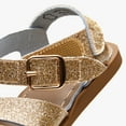 thumbnail image 4 of Weestep Girls Boys Hook and Loop Leather Classic Water Sandal(6 Toddler, Glitter Gold), 4 of 8
