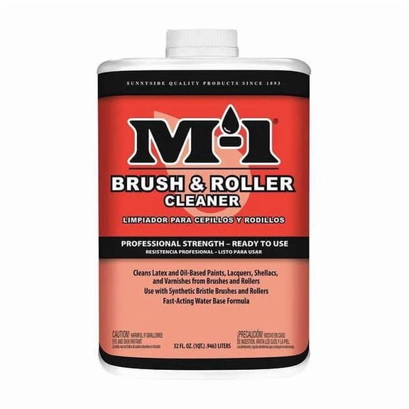 M-1 Brush Cleaner,1 qt Bottle, Water Base 60932M