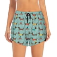 thumbnail image 4 of Lsque winter ski Dachshund Printed Women's Running Shorts with Liner Pockets,Elastic Quick Dry Workout Athletic Gym Yoga Shorts,Womens High Waist Shorts-Medium, 4 of 9