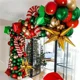 thumbnail image 5 of Juego de globos navideños con forma de bastón de caramelo, de aluminio, rojo y verde, para árbol de Navidad, fiesta de Año Nuevo, cadena de globos, arco, suministros de decoración, regalos, 5 of 5