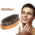 thumbnail image 4 of Cepillo de pelo de Cerdas de jabalí LIUXGMXG de madera natural para hombres peine para bigote, 4 of 5