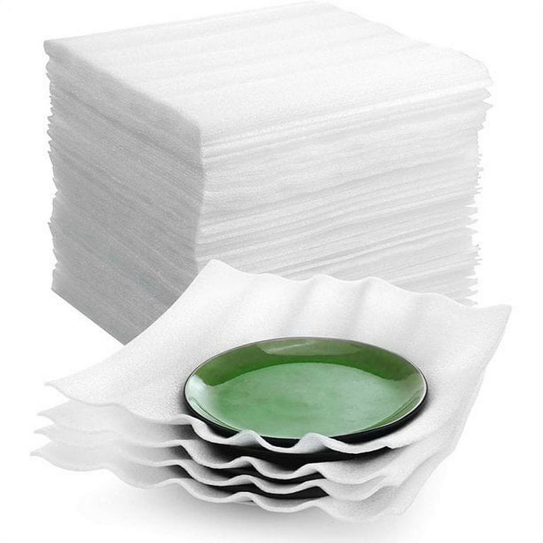 100 Foam Wrap Sheets for Packing Materials for Fragile Items and Moving  Supplies for Dish Packing 12x12x1/16 