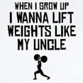 thumbnail image 2 of CafePress - Lift Weights Like My Uncle Body Suit - Baby Light Bodysuit, Size Newborn - 24 Months, 2 of 4