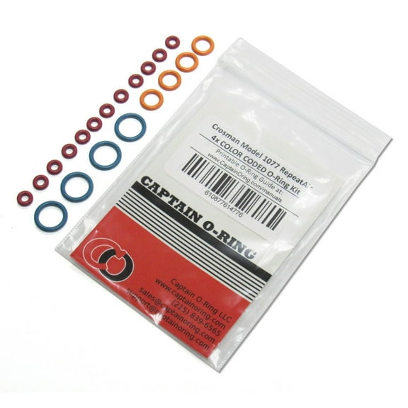 Crosman Benjamin Model 1077 RepeatAir .177 CO2 Air Rifle Full 4x COLOR CODED Captain O-Ring Rebuild Kit