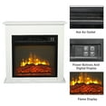 thumbnail image 6 of Electric Fireplace for Indoor Use, 18" Insert Fireplace with Cabinet, Remote Control with Timer, Adjustable Thermostat, 1400W Fireplace Stove for Living Room, Bedroom, Kitchen, White & Black, D5355, 6 of 9