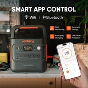 Jackery E2000 v2 Portable Power Station with Car Charging Cable, 2032Wh LiFePO4 Battery, 2200W Output for Camping & Home Backup