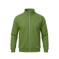 thumbnail image 2 of Mifsaly Mens Full Zip Track Jacket Casual Stand Collar Sweatshirt Lightweight Comfortable Outerwear Coat for Everyday Activewear and Outdoor Workout Green,XL, 2 of 6