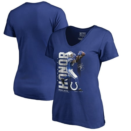 Reggie Wayne Nfl - Reggie Wayne Indianapolis Colts NFL Pro Line by Fanatics Branded Women's Ring of Honor V-Neck T-Shirt - Royal