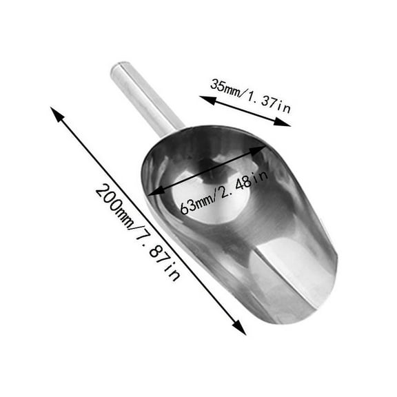 Clearance Under $5 Ice Scoop, Ice Scoop For Multi-Purpose Use,Stainless Steel Metal Food Scoop Kitchen Restaurant Bar Party Wedding Ice Machine Heavy