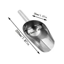 Veeogra Kitchen Gadgets,Spoons,Ice Scoop, Ice Scoop For Multi-Purpose Use,Stainless Steel Metal Food Scoop Kitchen Restaurant Bar Party Wedding Ice Machine Heavy Duty, Silver,Dinnerware