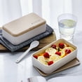 thumbnail image 6 of Microwave Lunch Box Japanese Wood Bento Box 2 Layer Container Storage New, 6 of 8