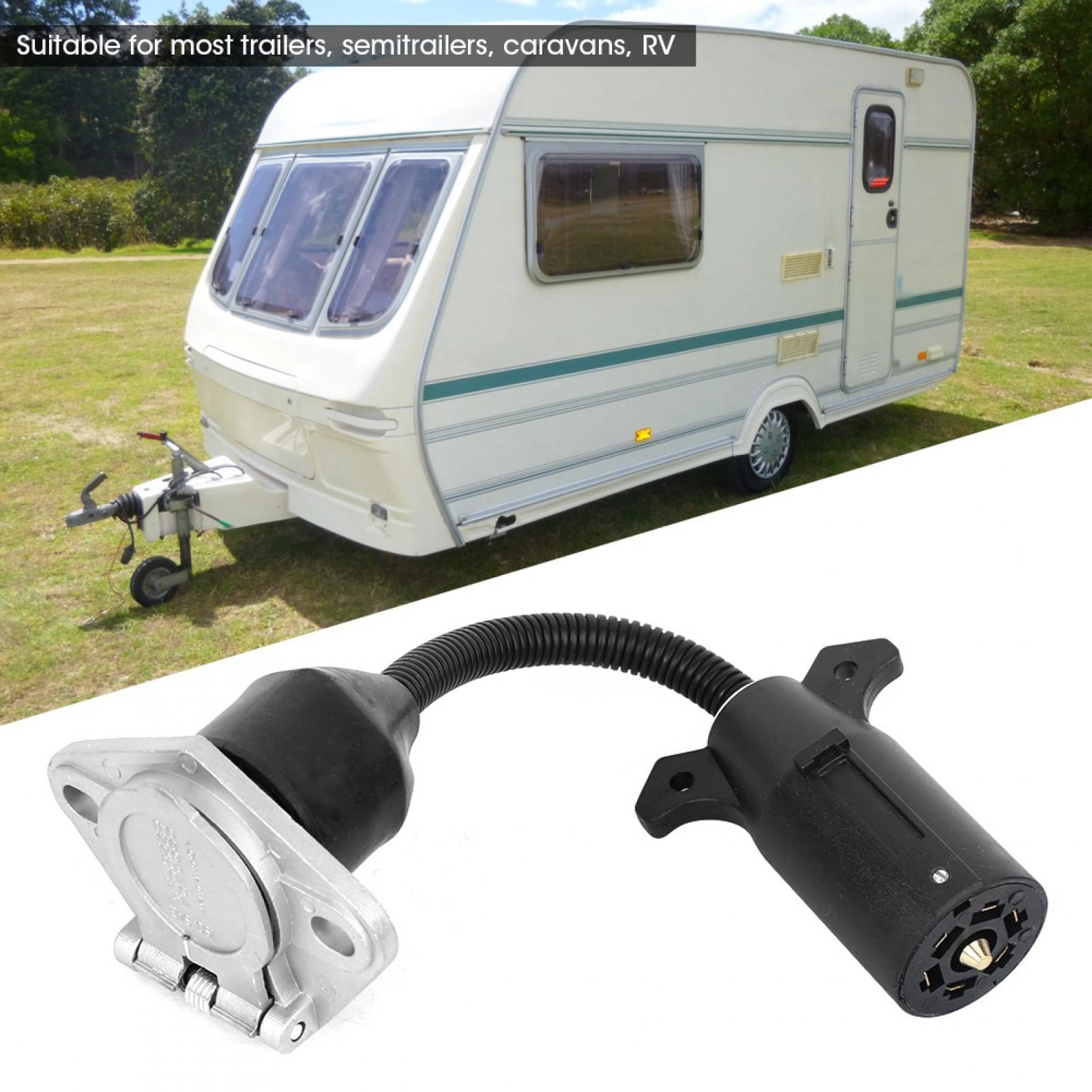 Echo Flex NEWSUN Premium 4 In Flat Trailer Plug Converter To 7 Way Blade Socket, Universal Adapter For Truck, RV And Boat Towing Car Harness - Foto 5