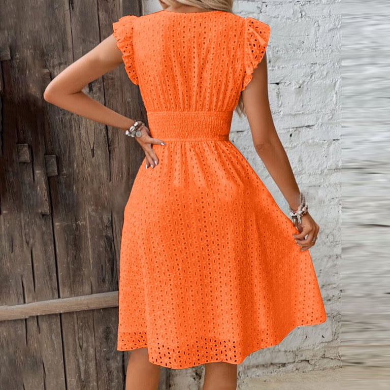 knee length dresses for ladies Coral Corset Mini Dress  Ruched Bodycon Party Dress for Summer Nights