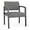Gray, variant on Lenox Wood Reception Waiting Oversize Guest Chair / Black Wood / Black