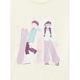 thumbnail image 2 of Wonder Nation Girls Gathered Shoulder Tee with Long Sleeves, Sizes 4-10, 2 of 3