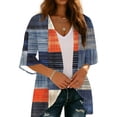 thumbnail image 4 of Xuyuer Spring Beach Cover-Up Cardigan - Women's 3/4 Sleeve Casual Shirt for Summer Seaside Outings, Resort Vacations, Breezy Seasonal Layering Top & Coastal Stroll Essentials, 4 of 7