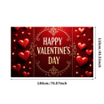 thumbnail image 2 of Valentine's Day Decorations Romantic Heart Balloons Backdrop Banner Photography Props Love Celebration Party Supplies Background Decorations, 2 of 7