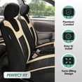 thumbnail image 3 of FH Group Striped Universal Sport Seat Covers Fit For Car Truck SUV Van - Full Set, 3 of 8