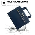 thumbnail image 5 of TECH CIRCLE Case for iPad Air/Pro 10.5", iPad 9th/8th/7th Gen Smart Folio Case 10.2" with Handle/Zipper Pocket, Auto Sleep Wake, Magnetic Closure, PU Leather Protective Fold Stand Cover, Blue, 5 of 7