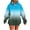 Sky Blue#1, variant on SwiftWear Women's Longline Gradient Hoodie with Front Pocket - Oversized Comfort Fit Pullover, Soft Stretch Fabric for Casual Streetwear Green