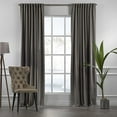 thumbnail image 4 of 3S Brother's Extra Long Room Darkening 84" Length Faux Velvet Stone Curtain Drapes - Hanging Back Tab 5-25 Feet Custom Made ( 1 Panel ) - Made in Turkey (52"Wx84"L), 4 of 6